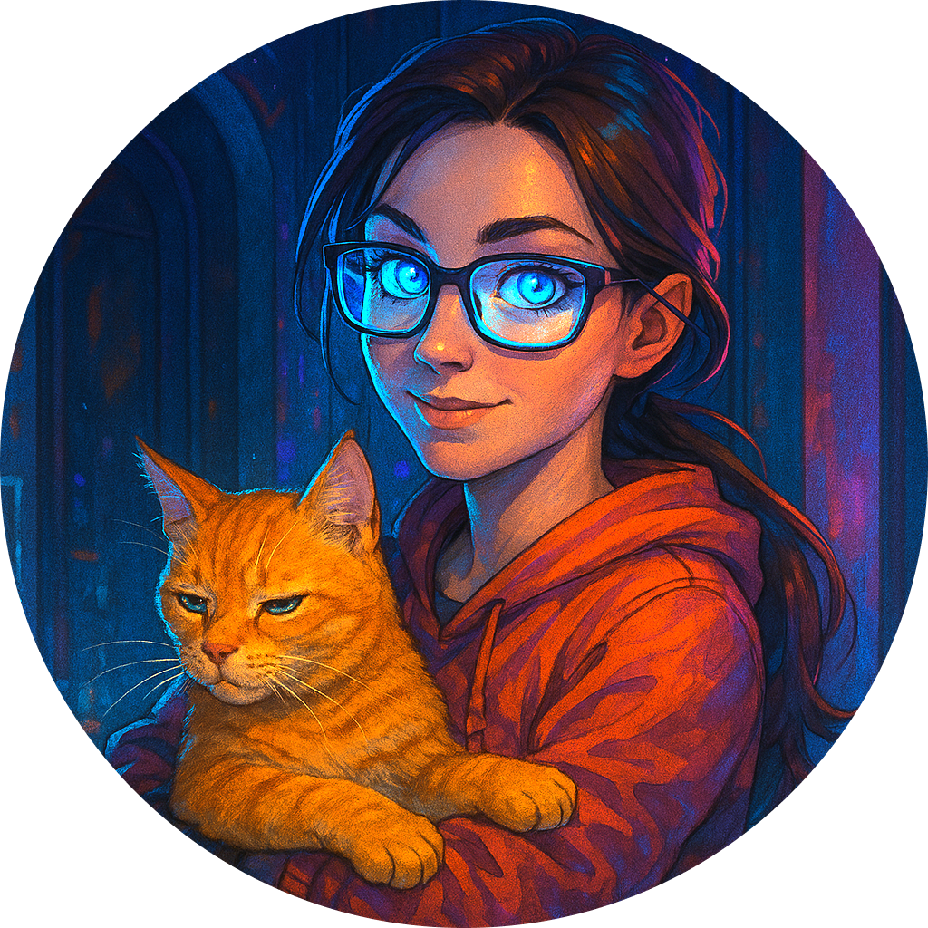 Nadya holding a cat